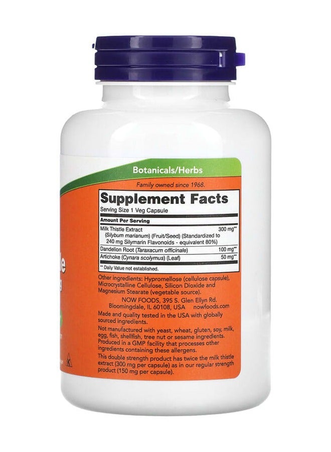 now Double Strength Silymarin Dietary Supplement 200 Veg Capsules 300 mg - Image 2