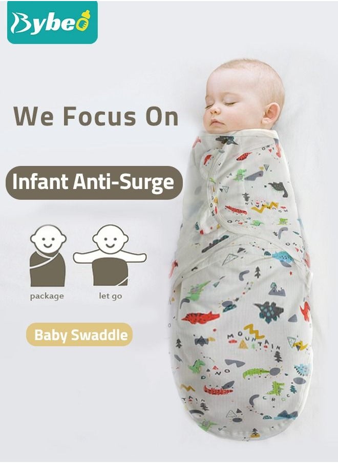 Bybeo 4 PCS Baby Swaddle Blanket Wrap Cap Gloves and Foot Straps Set Newborn Infant Sleep Sack With Caps 100% Breathable Cotton 0-4 Month  - Image 2