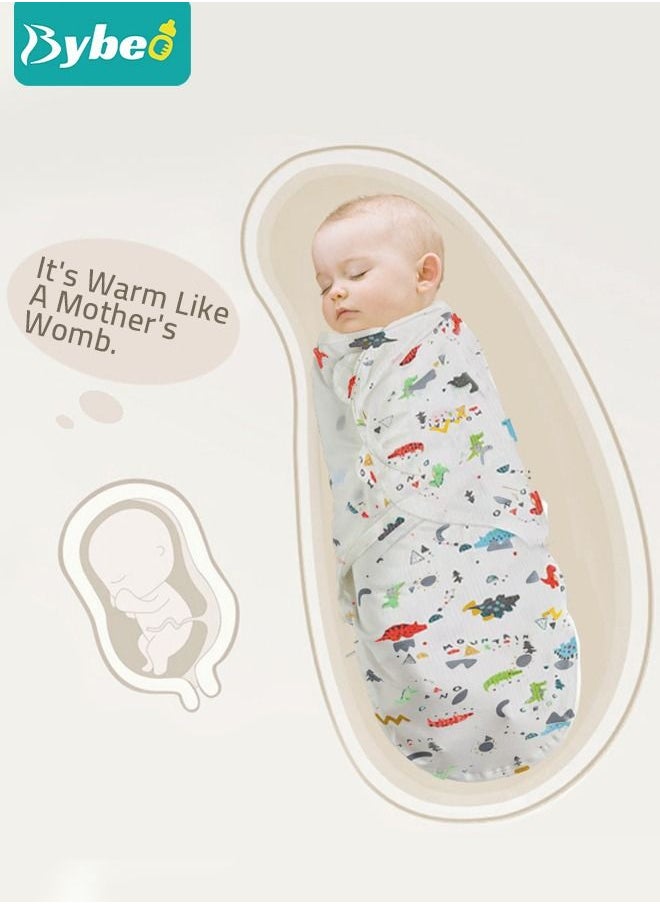 Bybeo 4 PCS Baby Swaddle Blanket Wrap Cap Gloves and Foot Straps Set Newborn Infant Sleep Sack With Caps 100% Breathable Cotton 0-4 Month  - Image 5