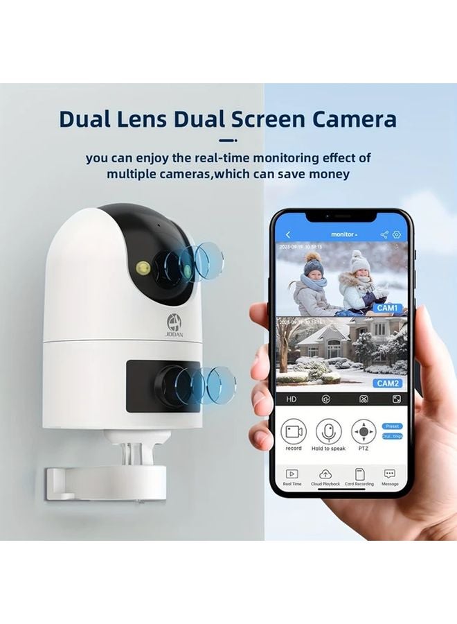 HK02 Color Dual 3MP HD PTZ Outdoor Security Camera Wireless 2 Way Audio Night Vision - Image 5