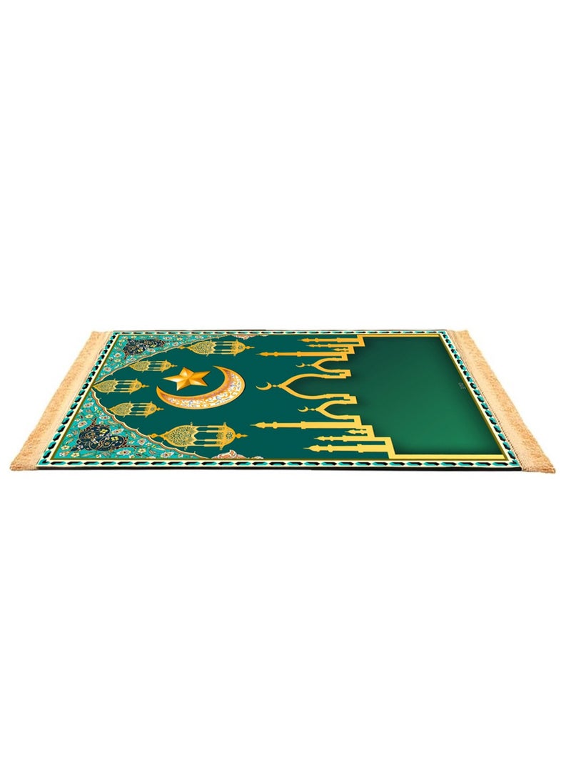 GGOOT Prayer Carpet -80 x 120 cm Soft Mat Muslim Prayer Mat, Wedding Birthday Graduation Gift Islamic Prayer Carpet Mat, Ramadan Gift - Image 5