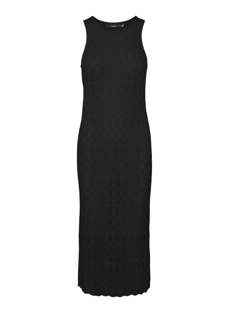 Crew Neck Calf Dress
