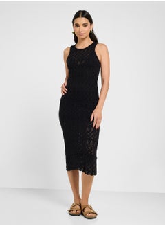 VERO MODA Crew Neck Calf Dress  - Image 4