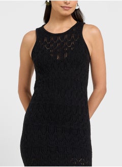 VERO MODA Crew Neck Calf Dress  - Image 3
