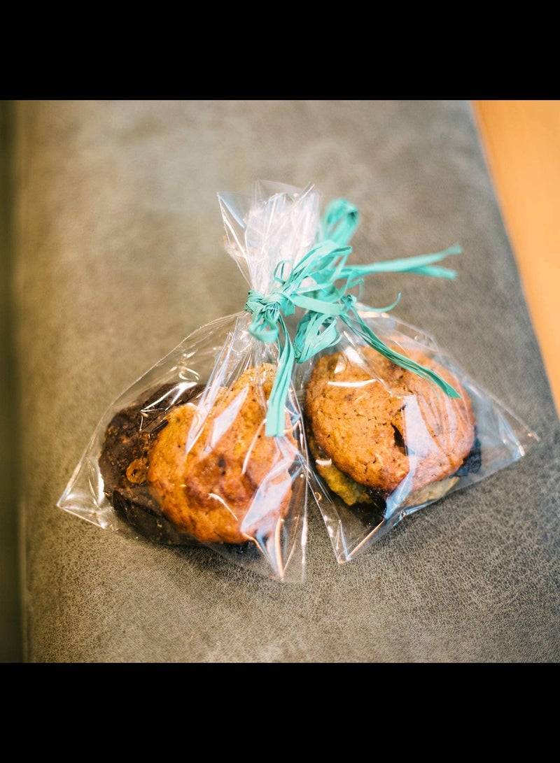 Cello Cellophane Treat Bags, Clear Cellophane Bags 200 Pcs OPP Plastic Treat Bags with 200 Twist Ties for Gift Wrapping,Packaging Candies,Dessert,Bakery, Cookies, Chocolate,Party Favor 4x6 Inches/10x15.5 Cm - Image 4