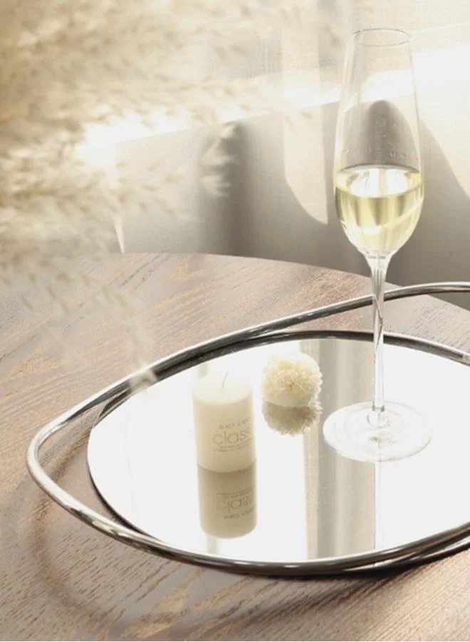 Casa Quesera Luxury Stainless steel ovaltray woth steel handles by Quesera