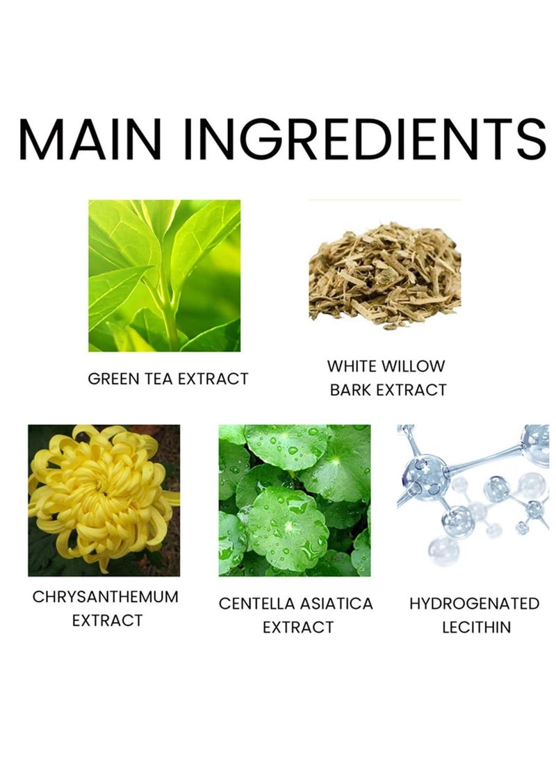 إيلهو الشاي الأخضر مزيل الرؤوس السوداء كريم ، تنظيف عميق للعناية بالبشرة أقنعة تقشير ، قناع الطين الأسود بالفحم المنقي العميق للتحكم في الزيت ، تطهير عميق للمسام ، تفتيح لجميع أنواع البشرة 15 جرام + 40 قطعة شرائط الأنف - Image 3