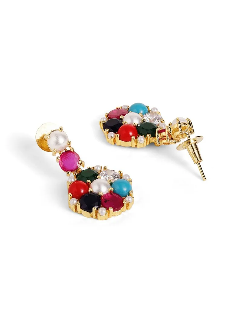 Priyaasi Stone Studded Beaded Layered Necklace