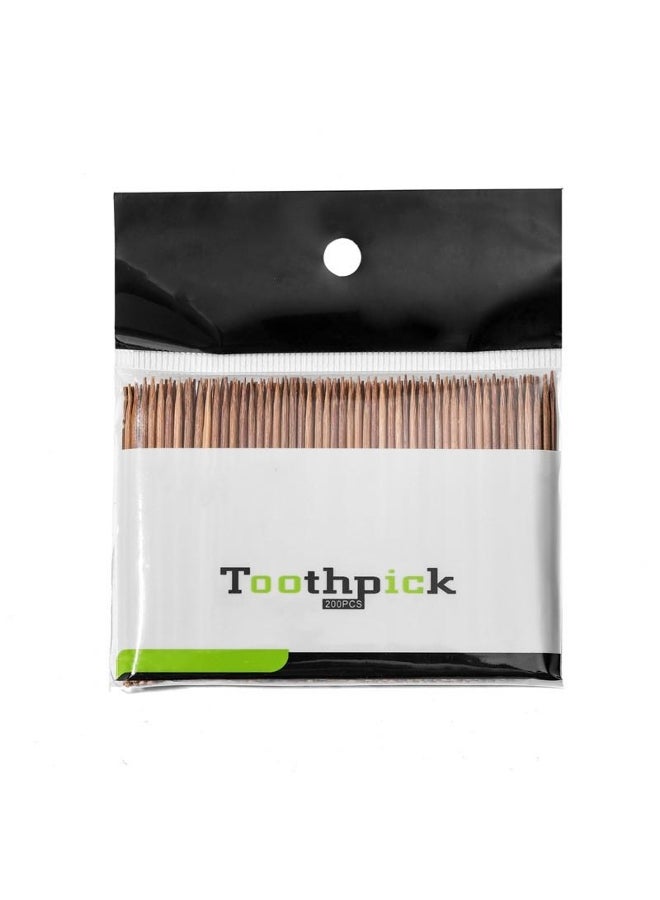 Generic 200-800Pcs Disposable Carbonized Bamboo Toothpicks Eco-friendlySingle Head Tooth Picks Portable Kitchen BBQ Fruit Toothpicks