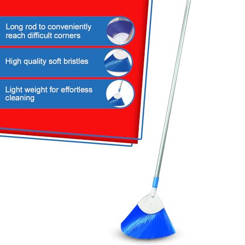 Kleeno Cello Kleeno Cobweb Brush with Telescopic Rod | Extendable Broom featuring Long Stainless Steel Handle for Fan, Ceiling, and Roof Cleaning | Soft Bristles for Gentle yet Effective Dusting |Blue - Image 3