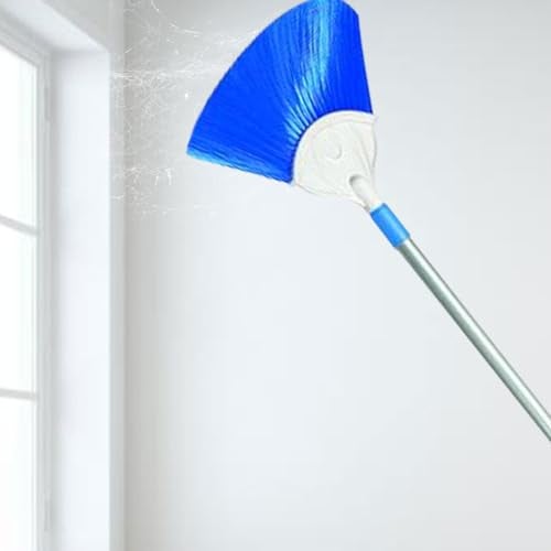 Kleeno Cello Kleeno Cobweb Brush with Telescopic Rod | Extendable Broom featuring Long Stainless Steel Handle for Fan, Ceiling, and Roof Cleaning | Soft Bristles for Gentle yet Effective Dusting |Blue - Image 4