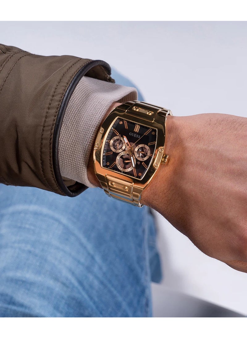 GUESS - Guess Phoenix Men's Gold multifunction Stainless Steel Strap Watch - GW0456G1 44mm - Image 1