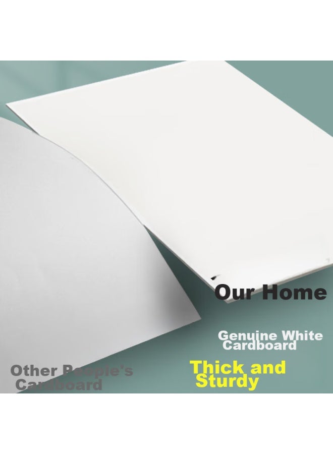Surada White Cardstock, 20 Sheets A4, Thick White Cardboard, Diy Craft Paper, Drawing Paper, Art Paper, Children's Kindergarten Paper Cutting, 230g White Cardboard Diy225, Sketching, Marker Drawing - Image 4