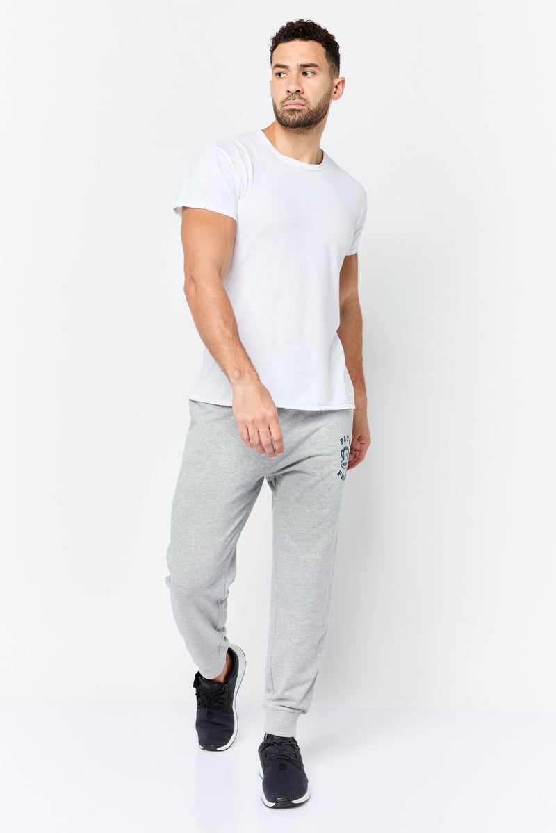 Paul Frank سروال جوجر للرجال بقصة عادية بشعار العلامة التجارية، رمادي - Image 4