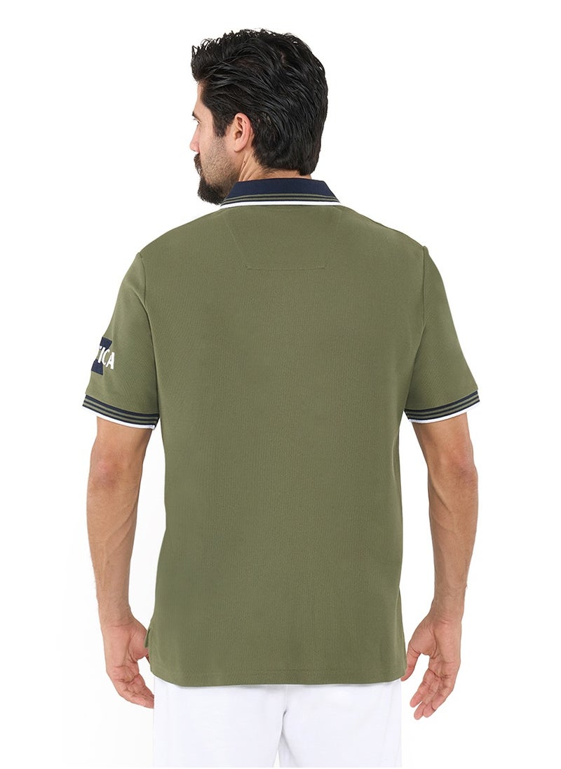 NAUTICA Essential Regular Fit Cotton Blend Logo Polo Shirt  - Image 3