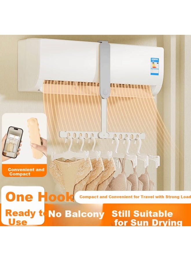 Gasco Jashigo Air Conditioner Clothes Drying Rack Multifunctional Travel Folding Clothes Hanger For Students Dormitory Indoor Hotel - Image 5