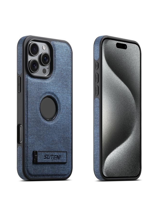 Suteni Case For iPhone 15 Pro Max G2 Holder Denim Leather Back MagSafe Phone Case - Image 1