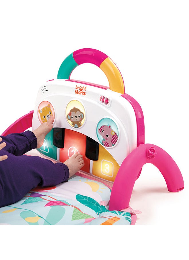 4-In-1 Groovin Kicks Piano And Drum Kick Gym - Floral