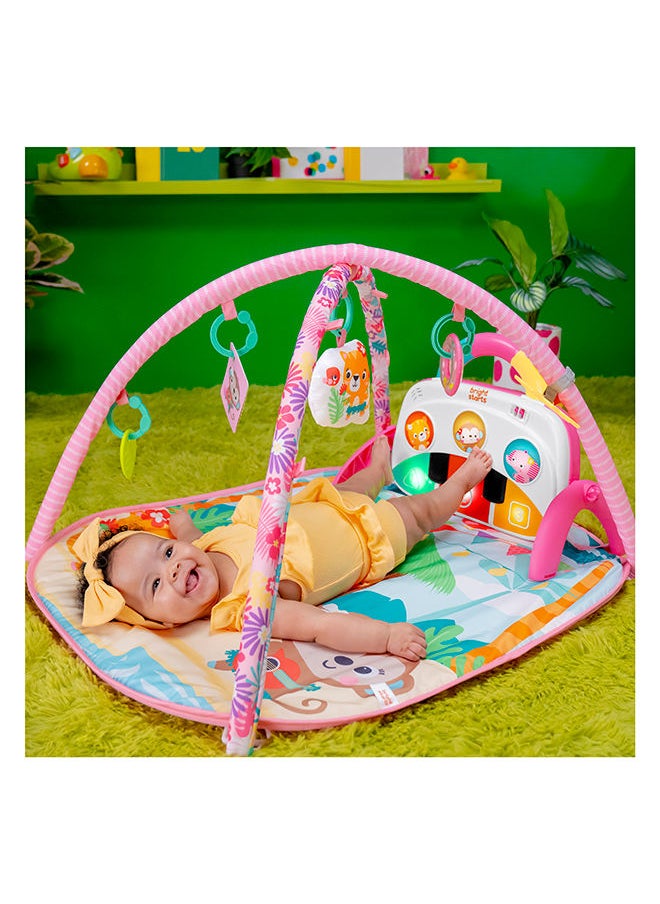 4-In-1 Groovin Kicks Piano And Drum Kick Gym - Floral