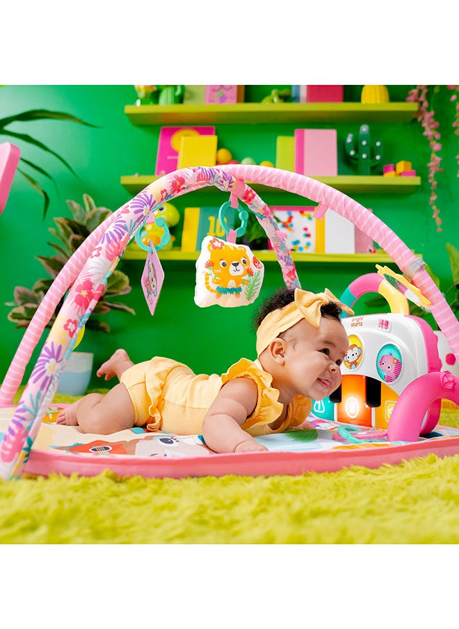 4-In-1 Groovin Kicks Piano And Drum Kick Gym - Floral