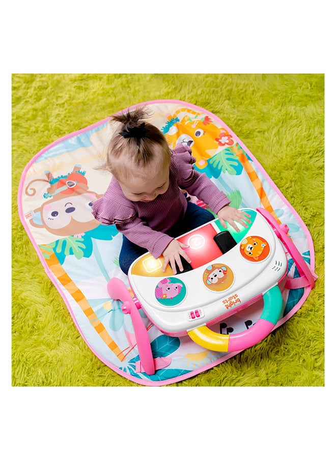 4-In-1 Groovin Kicks Piano And Drum Kick Gym - Floral