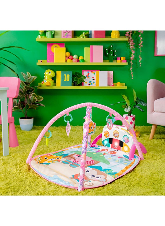 4-In-1 Groovin Kicks Piano And Drum Kick Gym - Floral