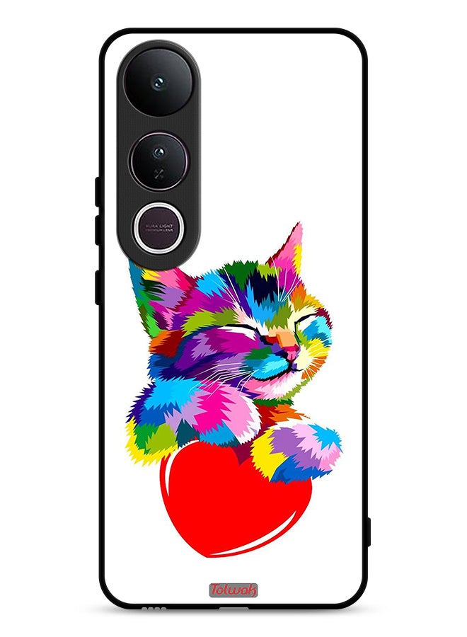 Tolwak Vivo V50 Lite Protective Case Cover Colourful Kitten