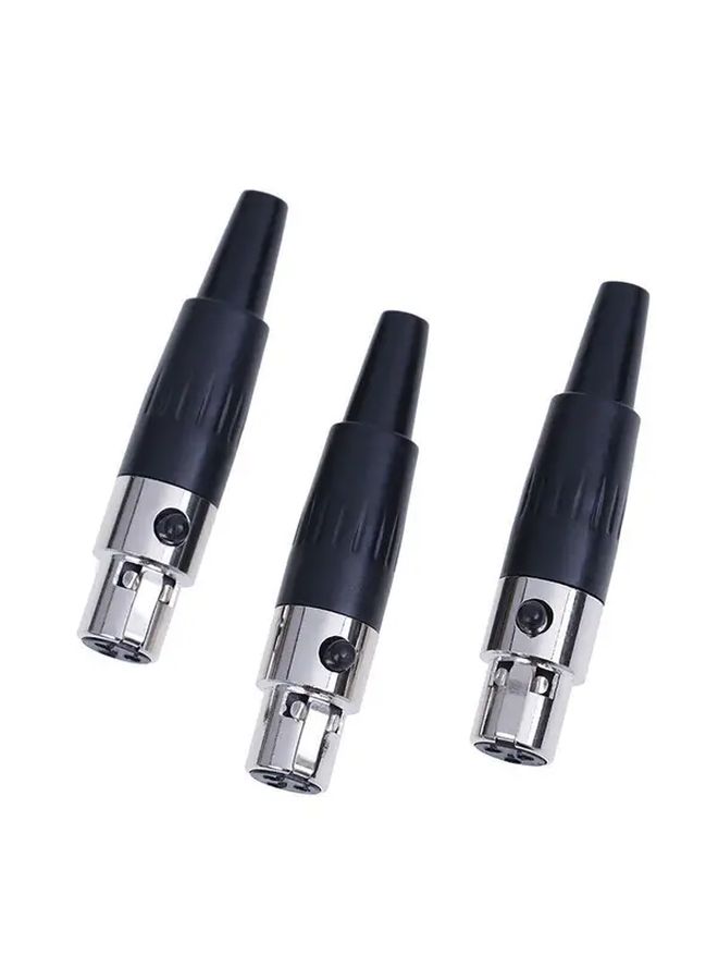 ميني TA3F XLR أنثى موصل ميكروفون 3 دبوس قابس محول هيكل النيكل 1 قطعة - Image 1