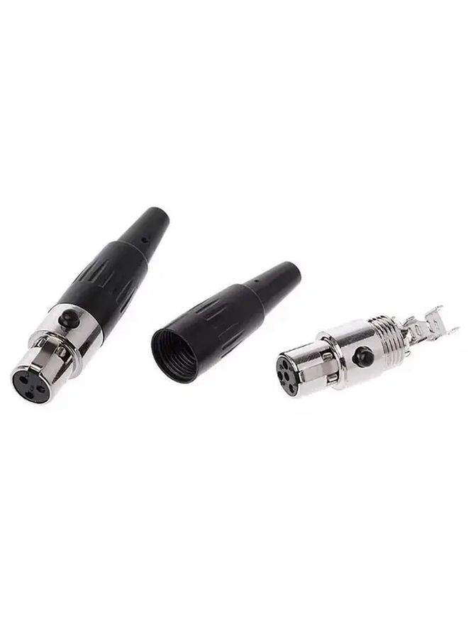 ميني TA3F XLR أنثى موصل ميكروفون 3 دبوس قابس محول هيكل النيكل 1 قطعة - Image 2