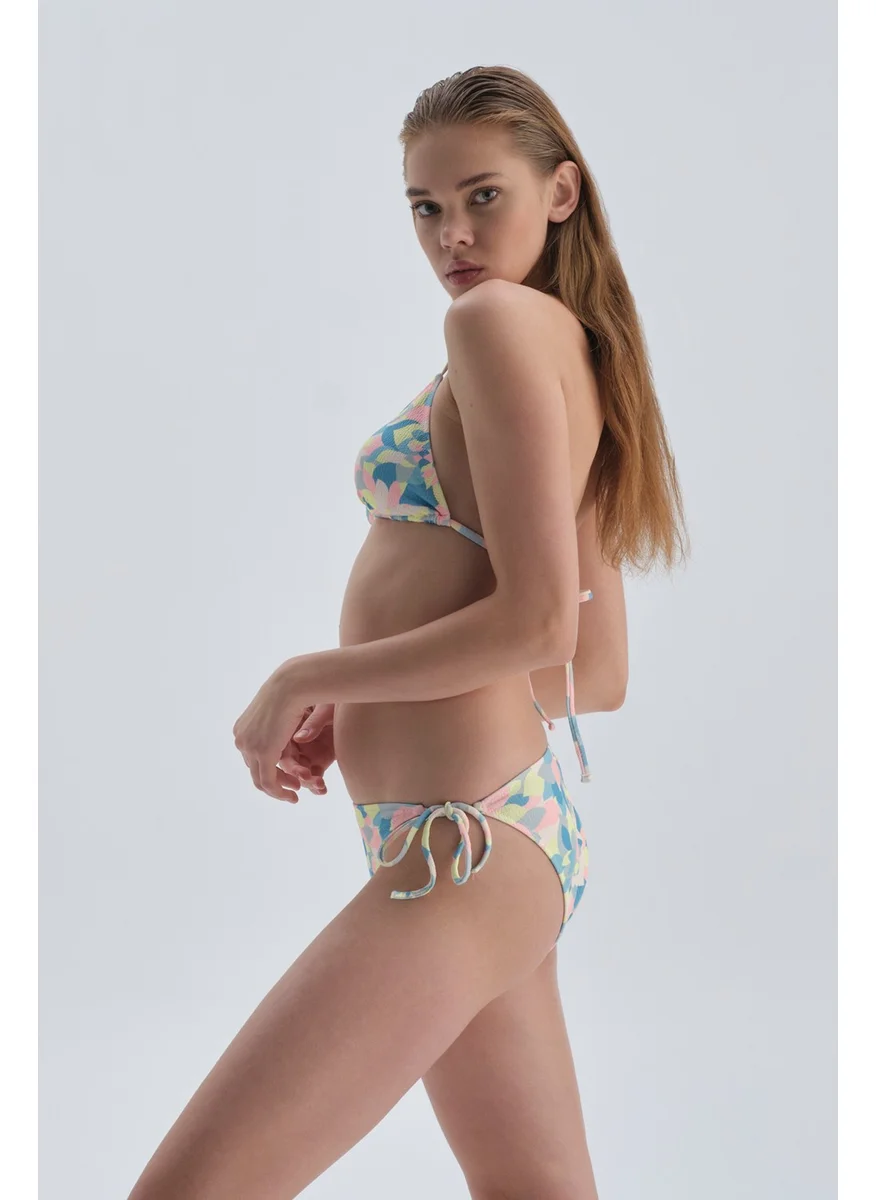 dagi Salmon - Blue Spaghetti Bikini Bottom