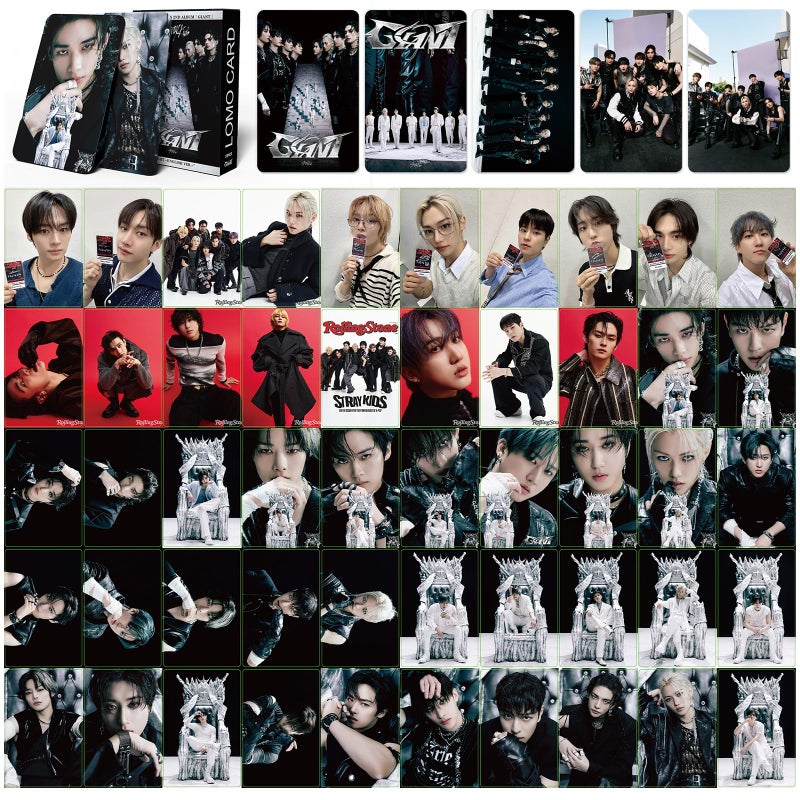 KPOPBP Giant Album Gift box, 55 PCS Photocards Set, KPOP Cards, Lanyards, Stickers, Keychain, Gift for SKZ Boys and Girls - Image 2