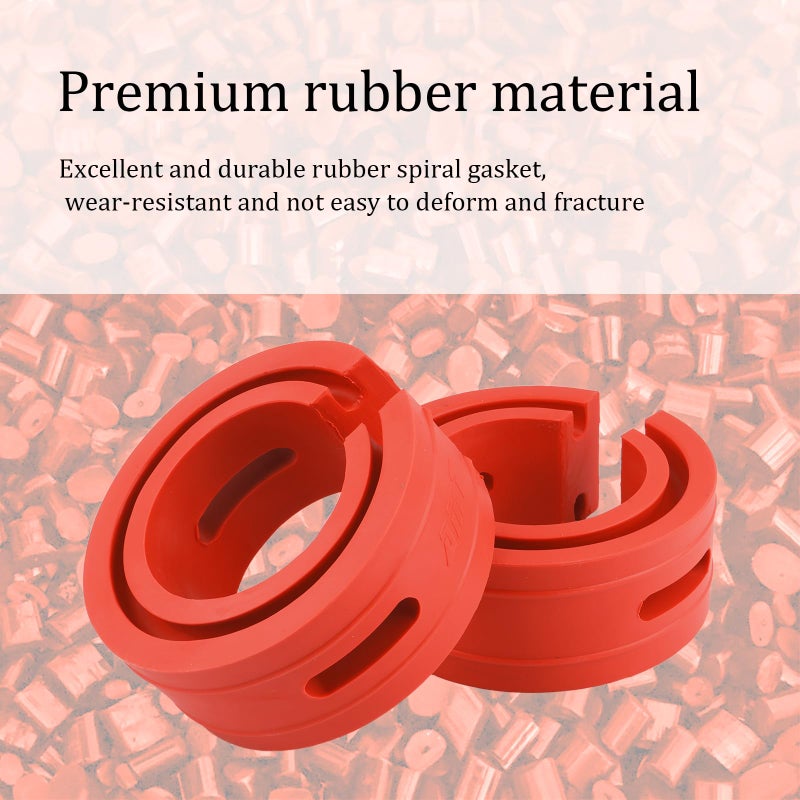 YGDMD 2PCS Coil Spring Spacers for Cars with 6 Ties,Rubber Coil Spring Spacers for 1.45''-1.65'' Sprung Distance,Heavy Duty Car Accessories for Front&Rear Shock Absorber Protection - Image 3