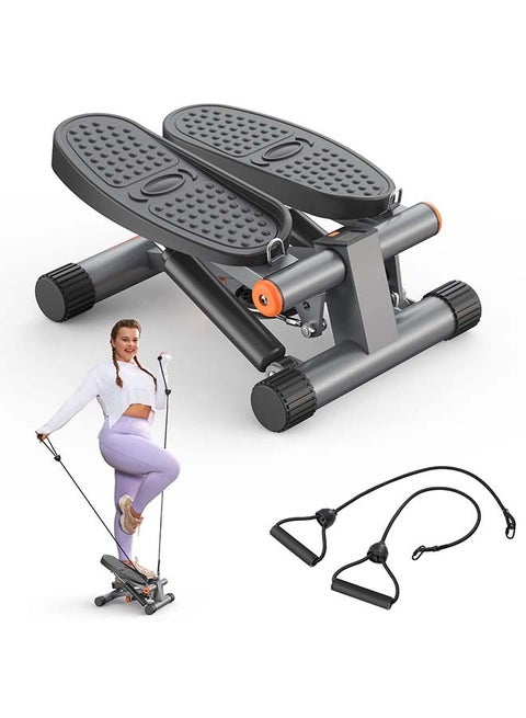 Steppers for Exercise, Stair Stepper with Resistance Bands, Mini Stepper with 300LBS Loading Capacity, Hydraulic Fitness Stepper with LCD Monitor