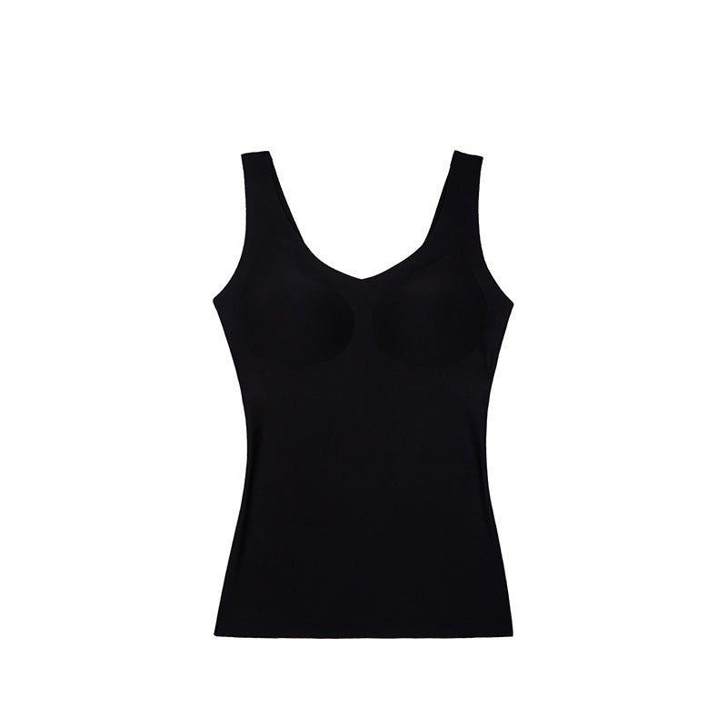 Seamless V-Neck Bodysuit Intimates for Women Black - Image 1