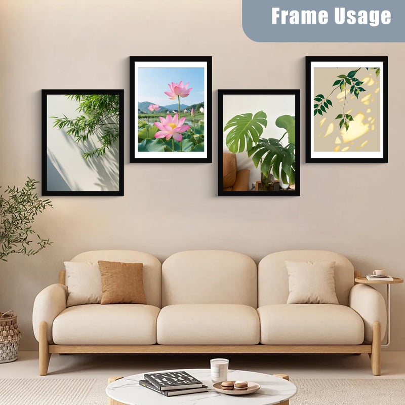 BESCRCL 18x24 Picture Frames Black Set of 6, Poster Frame Display Photo 16x20 or 18x24 without Mat, Wall Hanging Frame with Plexiglass - Image 2