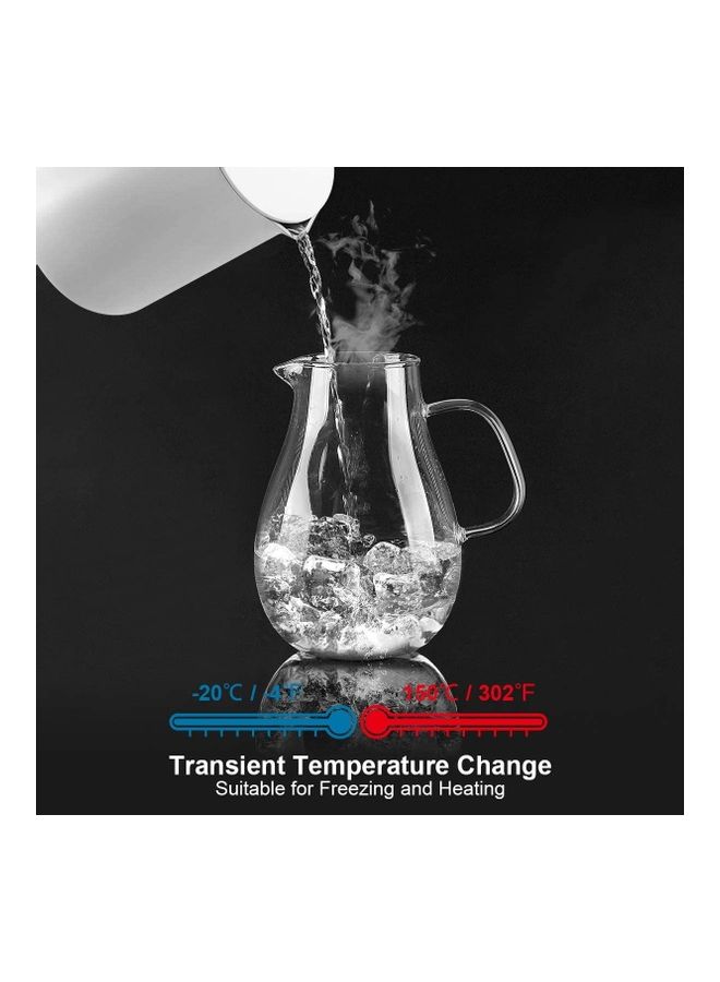 NIBEMINENT Glass Jug With Brush Clear/Silver - Image 3