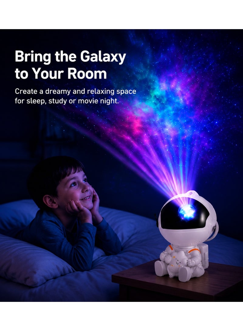 Hirospace Sitting Astronaut Hugging Star Projector Lamp with Remote Control, Rotating Galaxy Nebula LED Night Light, Space Starry Sky Projection Lamp for Bedroom Home Decor, Birthday Gift for Kids & Adults - Image 3