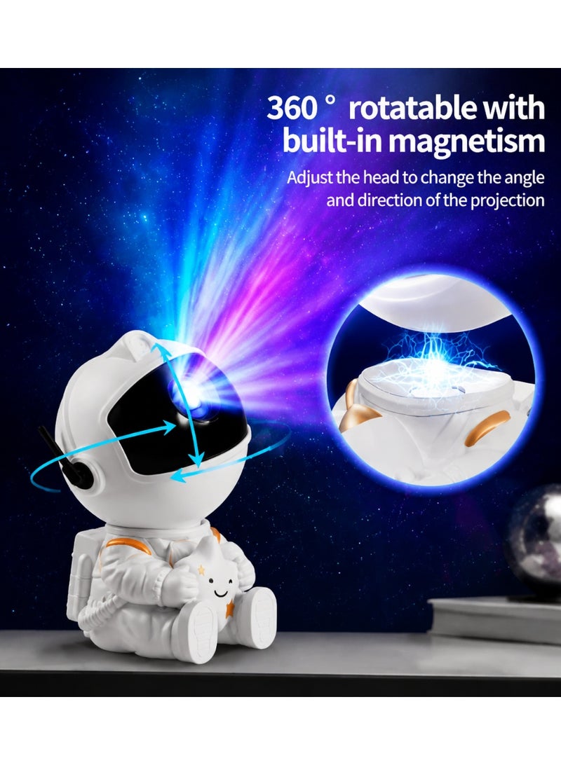 Hirospace Sitting Astronaut Hugging Star Projector Lamp with Remote Control, Rotating Galaxy Nebula LED Night Light, Space Starry Sky Projection Lamp for Bedroom Home Decor, Birthday Gift for Kids & Adults - Image 4