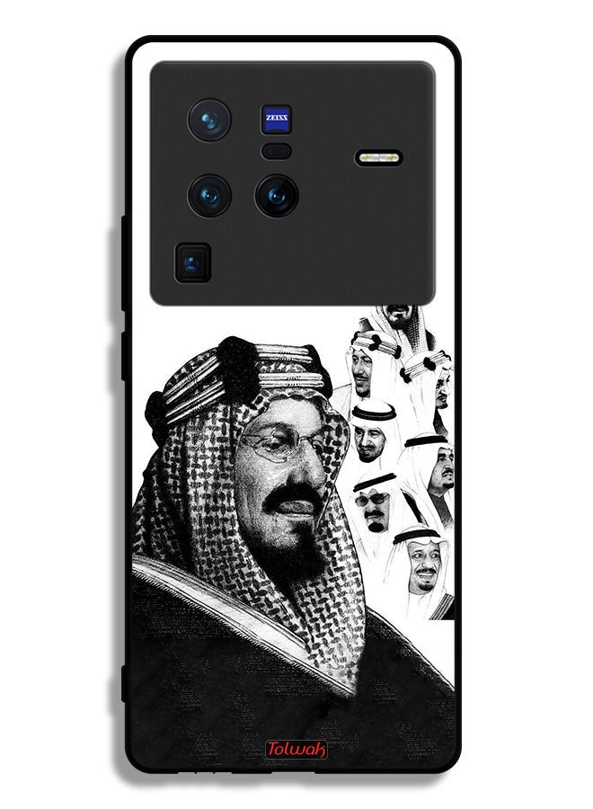 Tolwak Vivo X80 Pro Protective Case Cover Kings Of Saudi Arabia BW Poster Art - Image 2