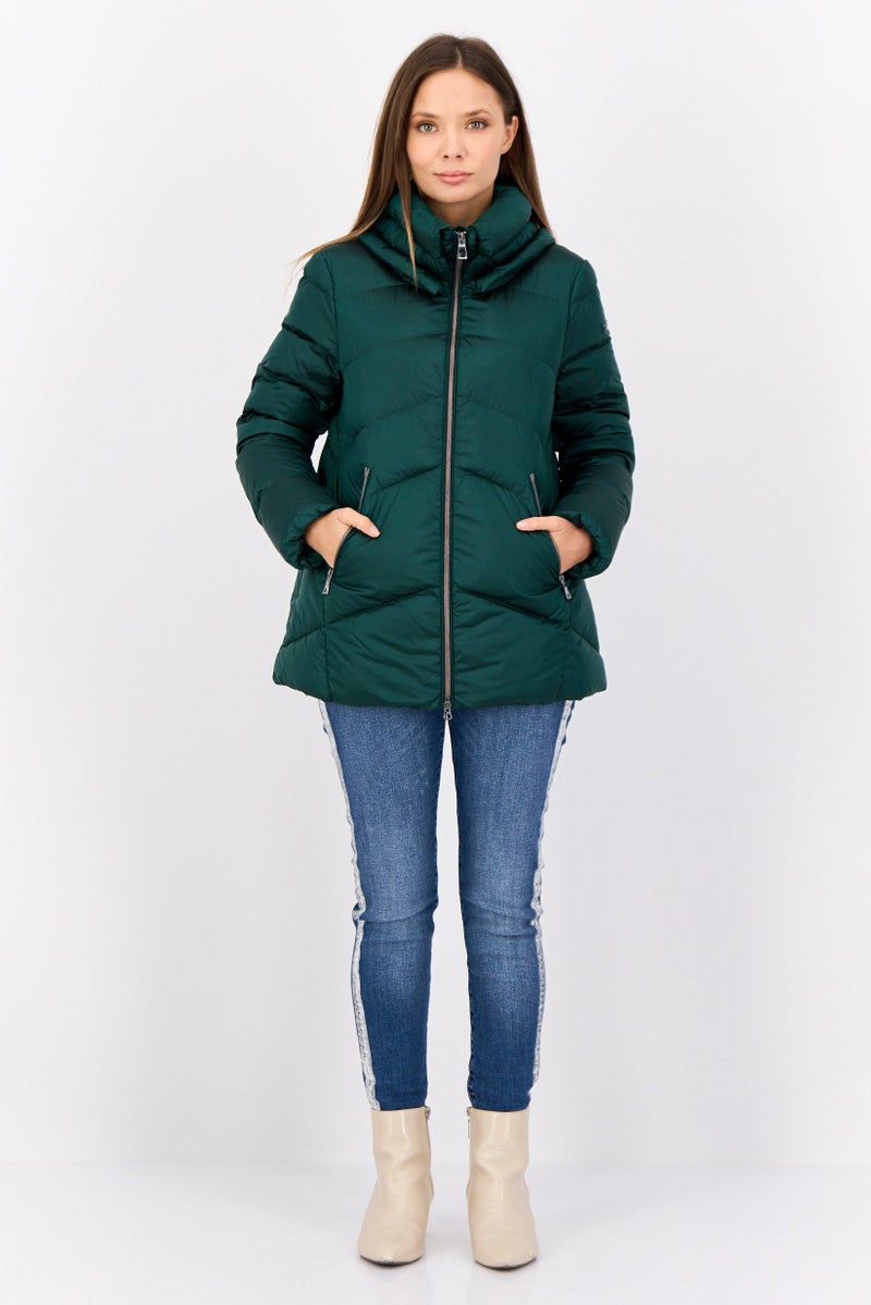 GEOX جاكيت مبطن للنساء، أخضر - Image 3