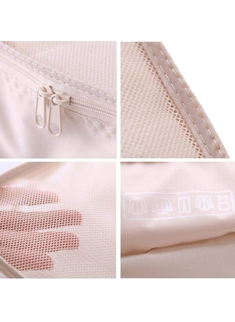 Generic Packing Cubes for Travel 6 Pcs Travel Cubes for Suitcase Lightweight Travel Essential Bag for Clothes Shoes Cosmetics Toiletries Organizers for Backpack on Short Trip Mesh Pouch Laundry Bag  - Image 4