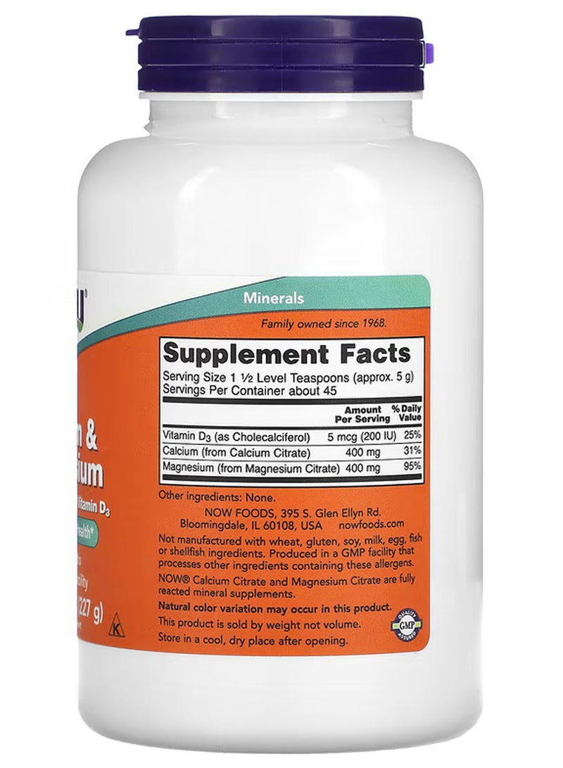 now Calcium Magnesium, 8 oz (227 g) - Image 2