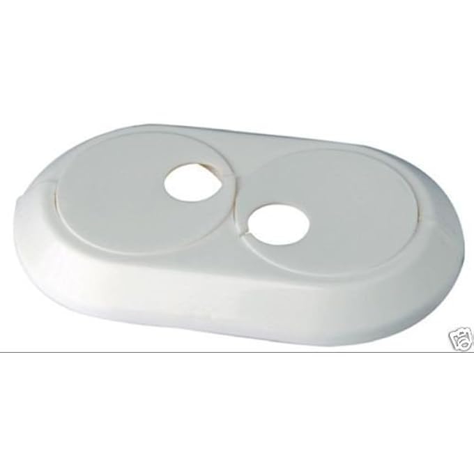 HEATING PIPE ROSETTES (DOUBLE SETS) 28 MM WHITE (PACK OF 5) - Image 1