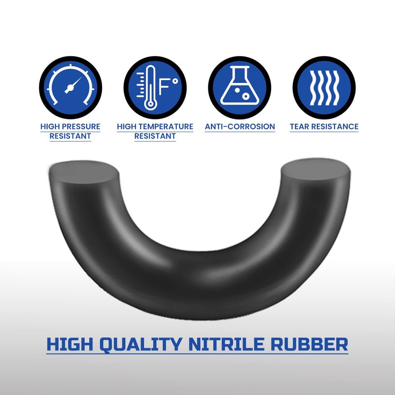 Anfrere 2400pcs Universal Rubber O Ring Kit, 48 Size Industrial Grade SAE & Metric O-Ring Assortment with Pick and Hook, NBR Orings for Plumbing, Gas, Automotive, Faucet Repair, Resist Oil and Heat - Image 5