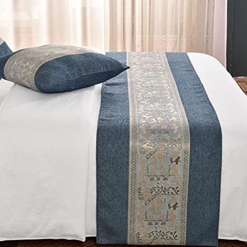 AMBERIS Chenille Bed Runner, Durable Decorative Bed Scarf for Home and Hotel - Image 2