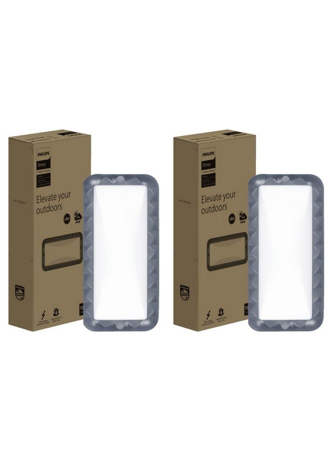 PHILIPS Decorative Wall Light/Wall Lamp | SHINE Outdoor Wall Light for Home Decoration | Colour : Crystal White, Pack of 2 - Image 1