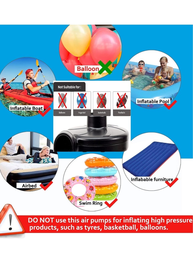 Electric Air Pump With Different Air Filling Nozzles Plastic Black  - Image 4
