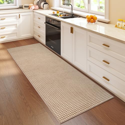 YDKGL 2x5 ft Hallway Runner Rug Boho Woven Washable Long Kitchen Runner Rugs Mat Non Slip Soft Entryway Laundry Hall Runner Floor Carpet for Indoor Backdoor Bedroom Kitchen Living Room Brown - Image 3