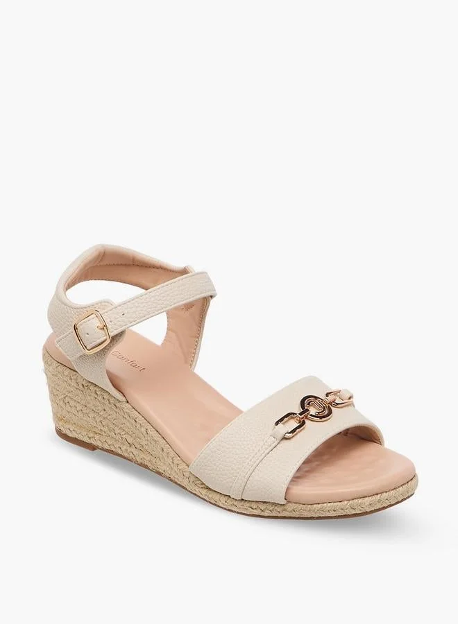 Le Confort Women Metal Accent Wedge Heel Sandals