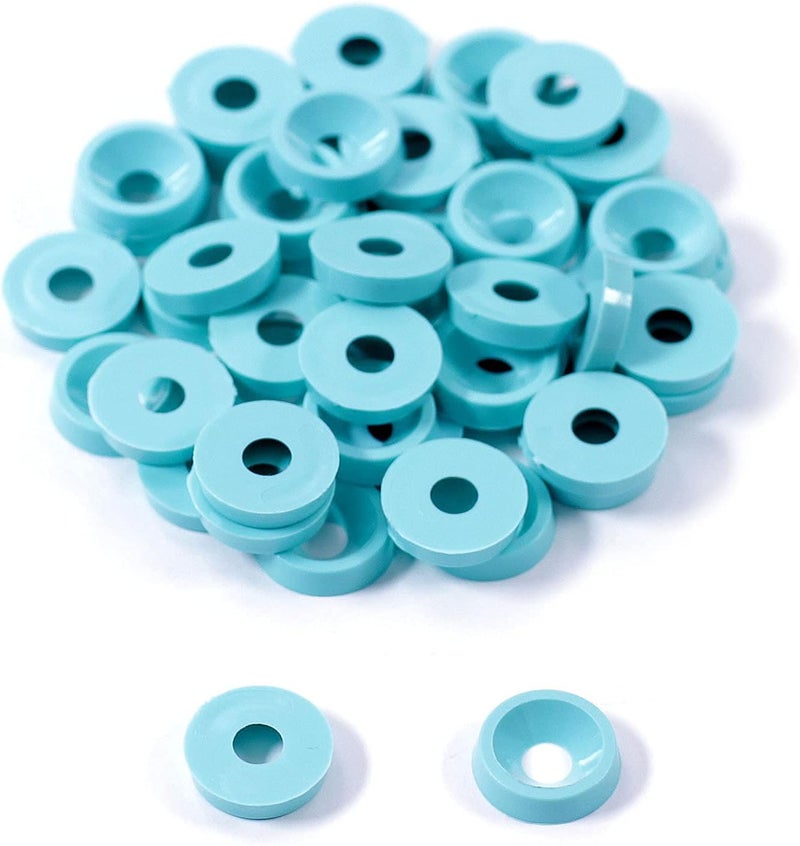 HolsterSmith Colored Nylon Flat Top Finishing Washers - (Color Collection) - (50 Pack) - (0.500 Inch Diameter) - for KYDEX Holsters, Auto Trim, Art Projects, Home Improvement - Image 2
